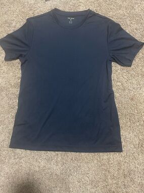Tek Gear Navy Blue Men's Short Sleeve Crew Neck Polyester T-Shirt Size M